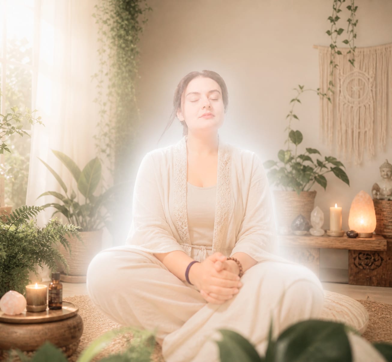 Mehershree Kumari in meditation